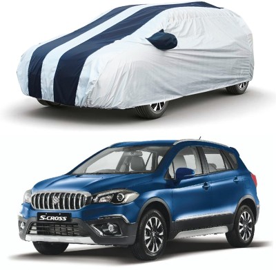 GKG Car Cover For Maruti Suzuki S-Cross (With Mirror Pockets)(Silver, Black)