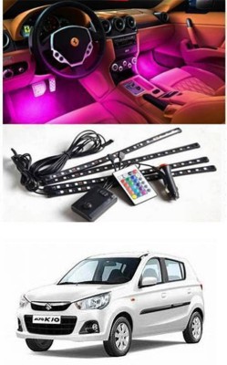 APICAL Car Atmosphere Lights Car LED Strip Light 4pcs For Alto K10 Car Fancy Lights(Multicolor)