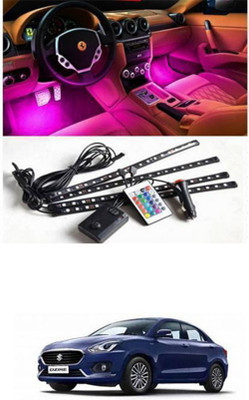 APICAL Car Atmosphere Lights Car LED Strip Light 4pcs For Swift Dzire Car Fancy Lights(Multicolor)