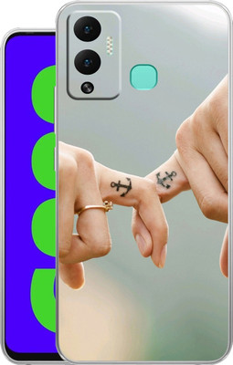 Mitvaa Back Cover for Infinix Hot 12 Play(Grey, Beige, Dual Protection, Silicon, Pack of: 1)