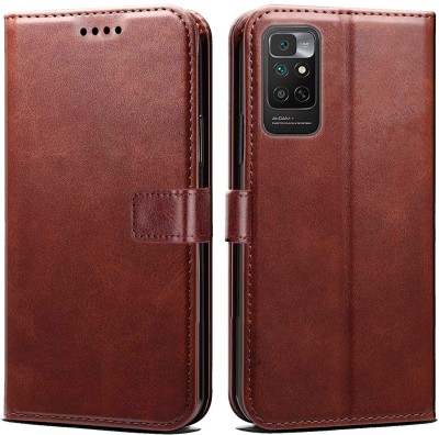 ONCRAVES Flip Cover for Xiaomi Redmi Note 11 4G(Brown, Dual Protection, Pack of: 1)