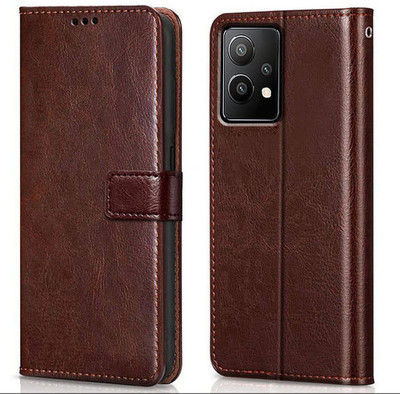 Coverage Flip Cover for OnePlus Nord CE 2 Lite 5G(Brown, Magnetic Case, Pack of: 1)