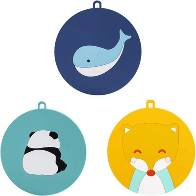 Spatlus Round Reversible PVC Coaster Set(Pack of 3)