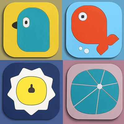 Spatlus Square Reversible PVC Coaster Set(Pack of 4)