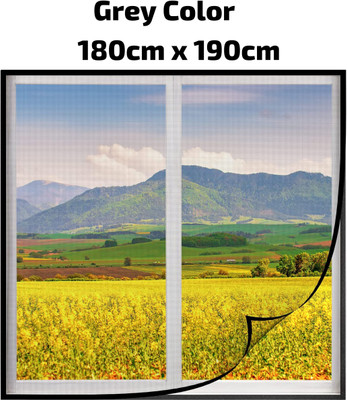 WNE Jaliwale 180 cm (6 ft) Polyester Transparent Window Curtain Single Curtain(Plain, Grey)