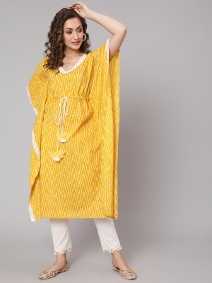 Antaran Women Kaftan Yellow Dress