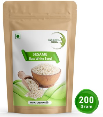 Naturewell 200 gram - White Sesame Seeds Fresh and Natural |Safed Til| Hulled Sesame Seeds White Sesame Seeds(200 g)