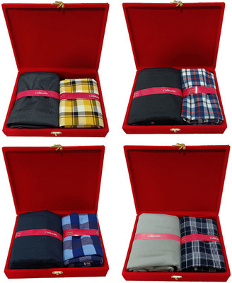 Arvind Cotton Blend Checkered Shirt & Trouser Fabric
