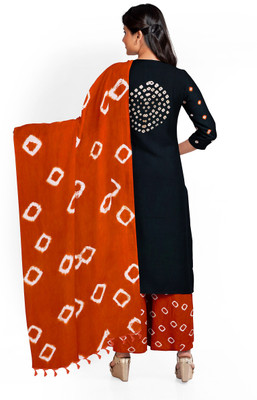 THESIYA FAB Georgette Embellished Kurta & Churidar Material