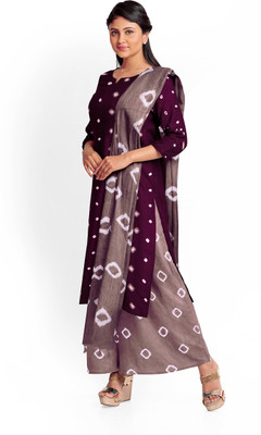 THESIYA FAB Georgette Printed Kurta & Churidar Material