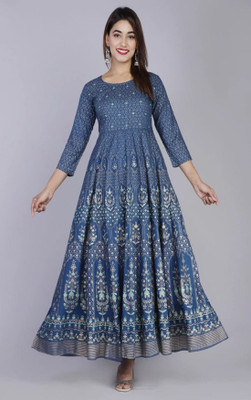 Shree Disha Anarkali Gown(Blue)