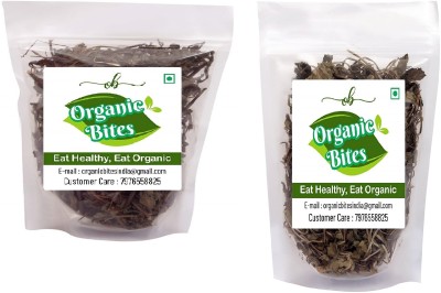 Organic Bites Combo of Dry Bhringraj Leaves & Dry Brahmi Leaves ( Raw & Whole) 50 gm each(100 g)