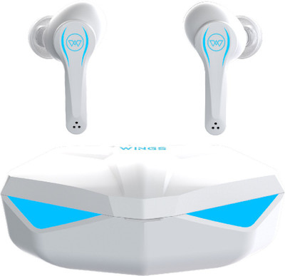 Wings Phantom Gaming TWS with 50ms Low Latency Bluetooth 5.3 Headset Bluetooth Gaming Headset(White, True Wireless)