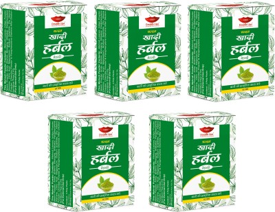 DOUBLE LIPS Herbal Khadi Mehndi Natural Black (60 Grm) Pack of 5(300 g)