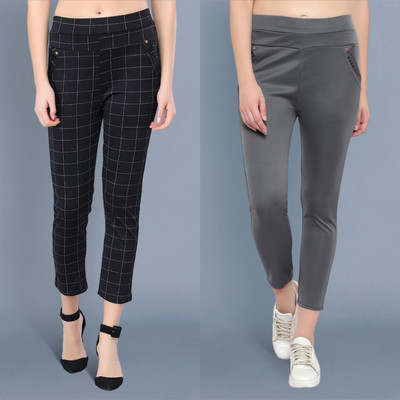GRX Black, Grey Jegging(Solid)
