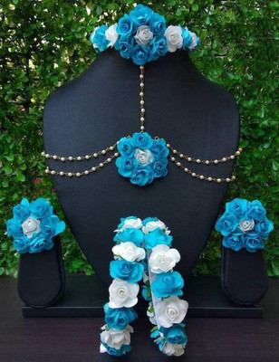 Arihant Shop Fabric Blue, White Jewellery Set(Pack of 1)