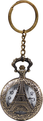 RainSound Eiffel Tower Design Antique Pocket watch Key Chain
