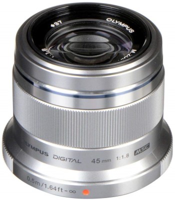 OLYMPUS M.Zuiko Digital 45mm f1.8 Wide-angle Zoom  Lens(Silver, 45 mm)