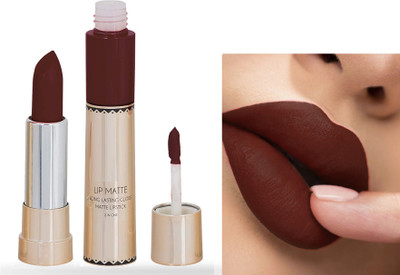 ADJD 2 in 1 Smudge Proof & Kiss Proof Brown Lipstick(brown, 8 g)
