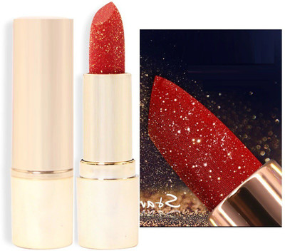 YAWI Shimmery Sparkly Magical Metallic Cherry Red Lipstick(Cherry Red, 3.8 g)