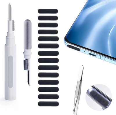 MAK Cleaning Kit Accessory Combo for 3 in 1 Earphone Cleaning Pen, Speaker Dustproof Net Stickers, for iPhone and Android(White, Black)