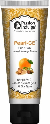 Passion Indulge Pearl-CE Face and Body Natural Massage Cream with Vitamin C and E - 100gm(100 g)