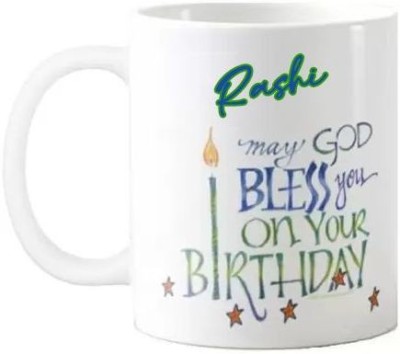 Exocticaa Happy Birthday Rashi Quotes 096 Ceramic Coffee Mug(325 ml)