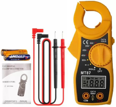 SG Flash Mt-87 Mini Pocket Handheld Portable Digital Clamp Meter Digital Multimeter(2000 Counts)