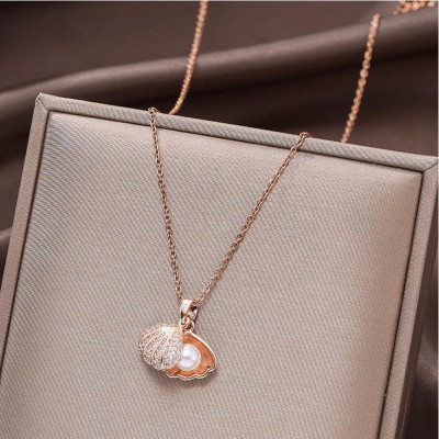 SSN Global Pearl Gold-plated Plated Copper Necklace