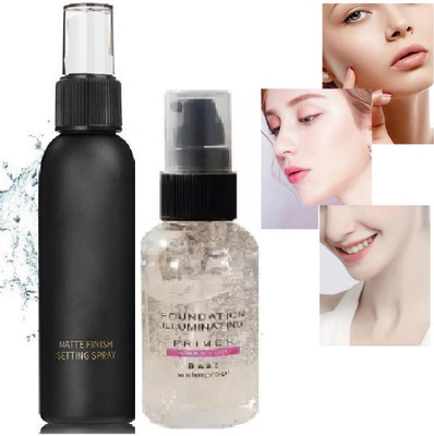 GFSU MAKEUP BASE GEL PRIMER WITH MAKEUP SETTING SPRAY FIXER COMBO  Primer  - 130 ml(TRANSPARENT)