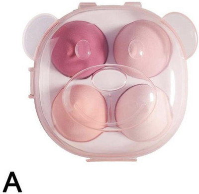 feelhigh Cosmetics powder puff sponge 4 pieces in a 1 storage box