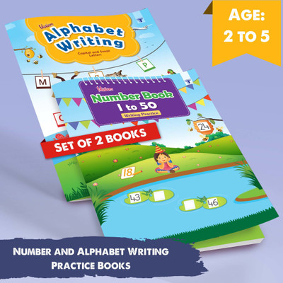 English Alphabet Writing Book And Number Book 1 To 50 | Children Books | ABCD Capital And Small Letter Practice Activities Book For Children |1 To 50 Writing Practice Of Numbers With Activities Books For Kids | 2 Books(Paperback, Target Publications)