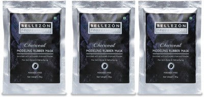 Bellezon professional Charcoal Modelling Rubber Mask Pack of 3 | Face Mask(90 g)