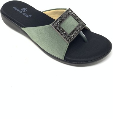 GLOBAL STEP Women Flats(Green , 5)