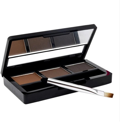 KA-KAIASHA 3 In 1 Black and Brown Eyebrow Powder Palette (PACK OF 1) 10 g(MULTICOLOR)