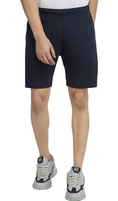 AJEEOJEE BZAR Self Design Men Dark Blue Regular Shorts