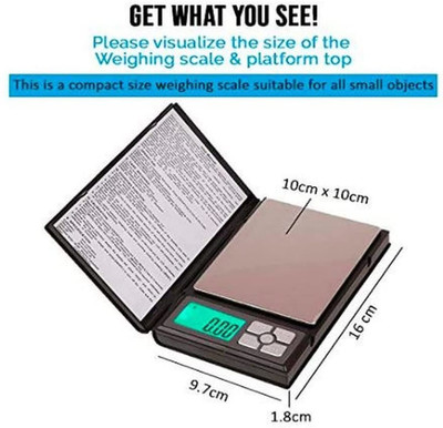 SONALEX Digital Notebook Scale Mini Pocket Weght Scale For Diamond & Jewellery(600gm) Weighing Scale(Black)