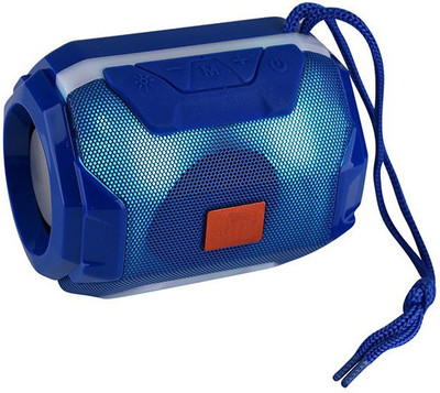 Techobucks High BASS Bluetooth mini Speaker with Subwoofer,FM LED Flashing Lights 10 W Bluetooth Speaker(Blue, Stereo Channel)