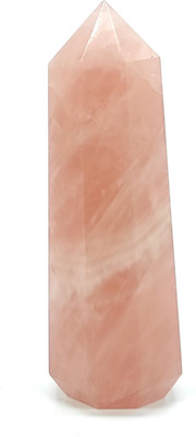 Plus Value Rose Quartz Jumbo Healing Wand Obelisk Tower Polished Asymmetrical Crystal Stone(Pink 104 g)