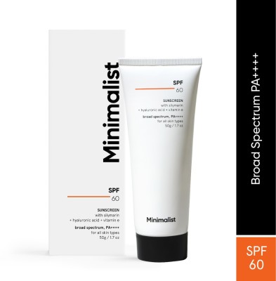 Minimalist Sunscreen - SPF SPF 60 PA++++ Sun Cream for Sensitive & Acne Prone Skin ,Pregnancy Safe(50 g)