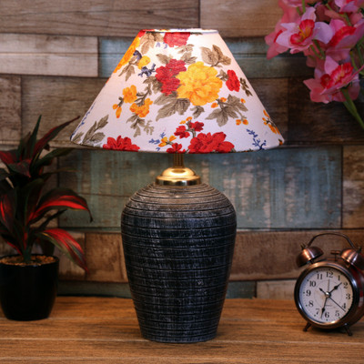 foziq Traditional Table Lamp Table Lamp(38 cm, Multicolor)