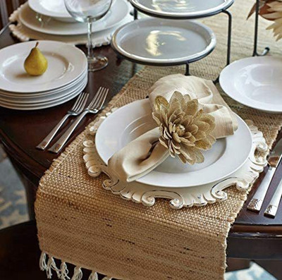 Impression Hut Multicolor 218.4 cm Reversible Table Runner(Cotton)