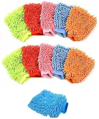 Auto Hub Microfiber Vehicle Washing  Hand Glove(Pack Of 11)