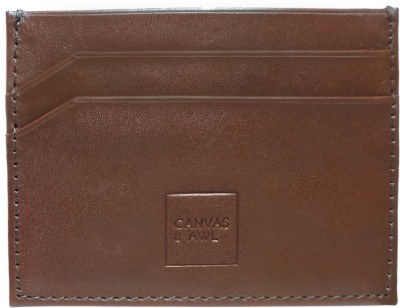 CANVAS & AWL Men & Women Casual, Evening/Party, Formal, Travel, Trendy Brown Genuine Leather Card Holder(6 Card Slots)