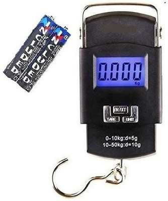 Siya Shine Digital Hanging Scale, LCD Screen 50kgn weight capacity, green backlight A0D Weighing Scale(Black)