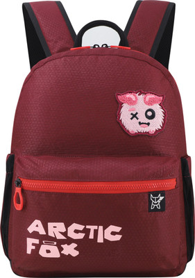Arctic Fox Puff Tawny Port School Bag(Maroon, 14 L)