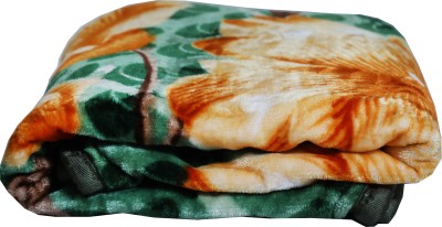 RIAN Floral Single Mink Blanket for  Heavy Winter(Polyester, Multicolor)