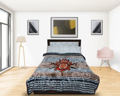 RIAN Floral Single Mink Blanket for  Mild Winter(Polyester, Brown)