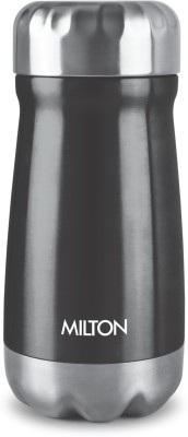 MILTON All Rounder 400 Thermosteel Hot and Cold Flask, 1 Piece, 350 ml, Black 350 ml Flask(Pack of 1, Black, Steel)