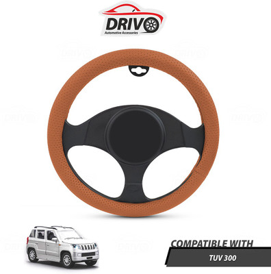 Drivo Steering Cover For Mahindra TUV 300(Tan, Leatherite)